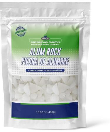  MYOC Alum Stone | Natural cosmetic-grade potassium alum crystals for DIY skincare deodorants aftershave and more 453 g - Buy Online on GoSupps.com