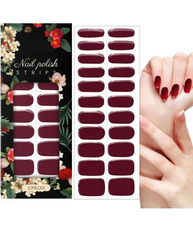  Generisch Set of 22 red gel nail strips - Long-lasting - Stickers for manicures and pedicures - For home and autumn - Buy Online on GoSupps.com