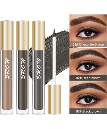2PCS Eyebrow Cream Eyebrow Stamp Stencil Kit Natural waterproof make-up No colour loss No smudging (01#Chocolate brown) - Buy Online on GoSupps.com