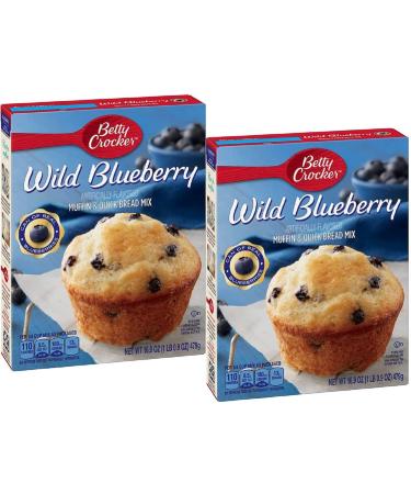 Betty Crocker Wild Blueberry Muffin & Quick Bread Mix, 16.9 oz (2 pack)
