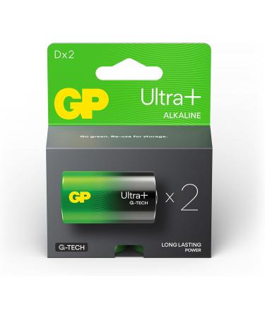 D Mono Battery GP Alkaline Ultra Plus 1.5V - Pack of 2 | Long-lasting Power for All Devices - International Shipping Available - Buy Online on GoSupps.com