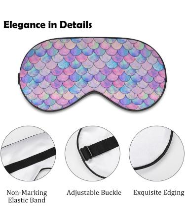 Mermaid Rainbow Sleep Mask - Comfortable Eye Cover with Adjustable Strap for Men and Women - Block Out Light for Travel, Nap, Meditation - Fashionable Patterns - Buy Online on GoSupps.com