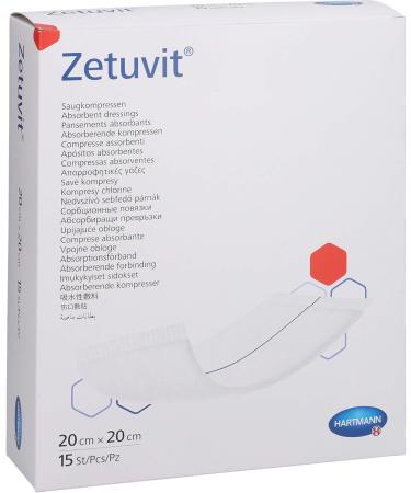 ZETUVIT Absorbent Sterile Compress 20x20 cm | 15 Pcs - Optimal Wound Care & International Shipping - Buy Online on GoSupps.com