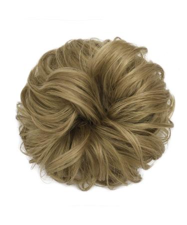 Dark Blonde Messy Bun Scrunchie | Tousled Updo Hairpiece for Women - Buy Online on GoSupps.com