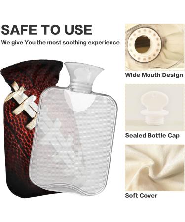 NAANLE RETRO American Football Hot Water Bottle 1L - MITEVED Transparent Bed Warmer for Pain Relief & Cold Therapy - Buy Online on GoSupps.com