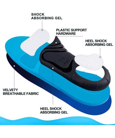 Plantar Fasciitis Arch Support Insoles - Men & Women, Flat Feet Orthotic Inserts for Arch Pain Relief - Shock Absorbing, High Arch Design (S: Men's 7-8, 220+ lbs) - Buy Online on GoSupps.com