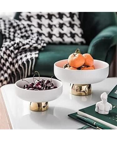 Kitchen Countertop Fruit Rack Fruit Basket White Ceramic Plate Fruit Bowl with Stand Fruit Basket Decorative Fruit Plate Can Hold Cheese Candies Snacks Fruit Trays for Party (Color : OneColor Siz 8inch Onecolor - Buy Online on GoSupps.com