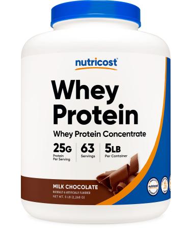 Nutricost Whey Protein Concentrate (Chocolate) 5LBS Chocolate 5 Pound (Pack of 1)