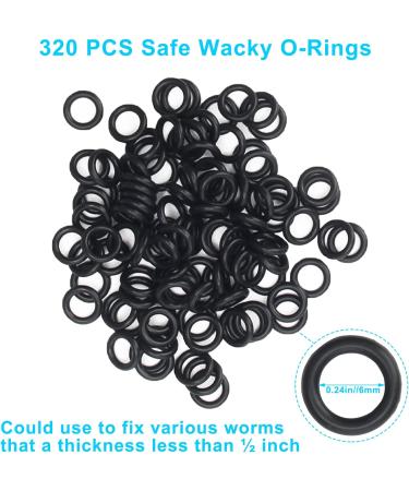 Wacky Rig Tools 2 Pcs with 320 Pcs Wacky O-Rings | Luxiv Fishing Worm Rig Tool Kits | Clip Baits Tools with Keychain - Blue - Buy Online on GoSupps.com