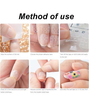 Nail Adhesive Tab Reusable Transparent Transparent Nail Tape Self Adhesive for Nail Art - Buy Online on GoSupps.com
