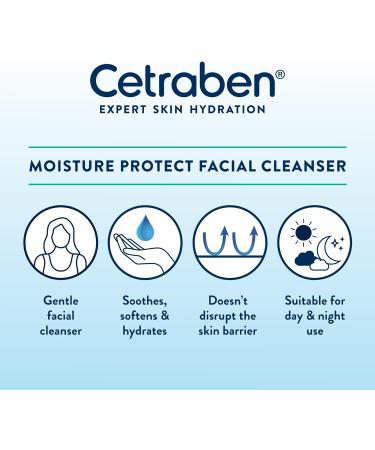 Cetraben Moisture Protect Facial Cleanser 200ml - Hydrating and Soothing Formula - Buy Online on GoSupps.com