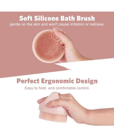 AIMIKE Silicone Body Scrubber Brush - Soft Bath Exfoliator for Smooth Skin | Food-Grade Silicone | Gentle Exfoliation for Sensitive Skin - Buy Online on GoSupps.com