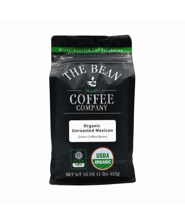 The Bean Coffee Company Organic Unroasted Green Coffee Beans, Mexican, 16-Ounce Unroasted 1 Pound