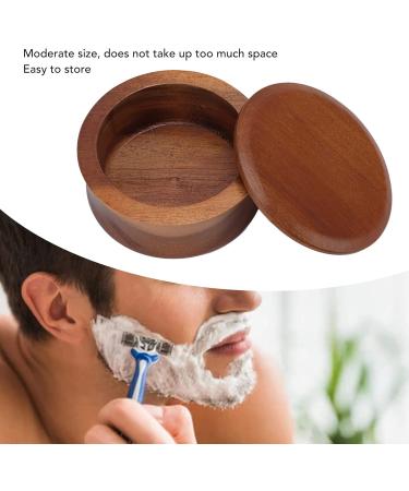 Premium Wooden Shaving Bowl & Soap Peel - 4.5x2.3 Men's Grooming Tool | Portable Shaving Cup & Brush - Buy Online on GoSupps.com