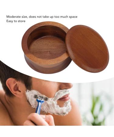 High-Quality Wooden Shaving Bowl with Lid | Men's Portable Shaving Brush & Cream Mug | Natural Wood Facial Cleaning Tool - Buy Online on GoSupps.com