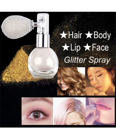 Shimmer and Shine with Pearl White Body Glitter Spray for Hair, Face, and Nails - Makeup Highlighter Powder with High Gloss Sparkle - Buy Online on GoSupps.com