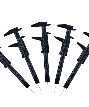 6 Inch Eyebrow Measuring Ruler Set - Brow Mapping Tool for Precision Tattoo and Makeup - Mini Vernier Caliper Double Scale Plastic Ruler - 5PCS (Black) - Buy Online on GoSupps.com