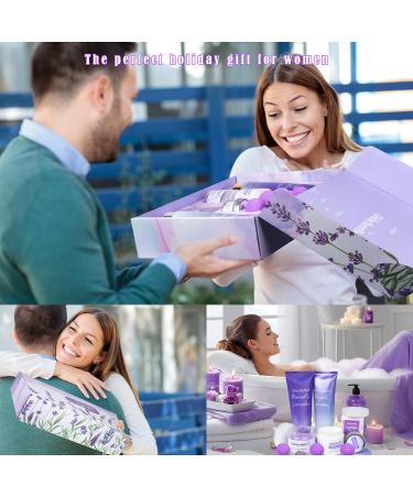 Luxury Lavender Spa Gift Basket for Women | Relaxing Bubble Bath & Body Set - Perfect Birthday Gift for Mom Sister Teacher - Buy Online on GoSupps.com