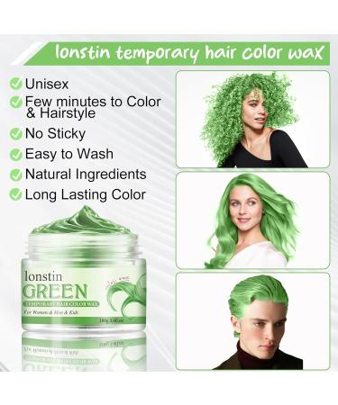 Temporary Green Hair Color Wax - Washable Instant Hair Dye for Men & Women | Perfect for Halloween & Parties - Buy Online on GoSupps.com