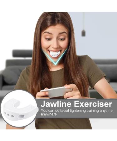 Jawline Fitness Exerciser - Double Chin Reducer Jawline Exerciser | 3 Jaw Lines Shaper U-Shaped Jawline Trainer With Storage Box Jaw Strengthener Jaw Sculpting Tool For Face Slimmer Sculptor White - Buy Online on GoSupps.com