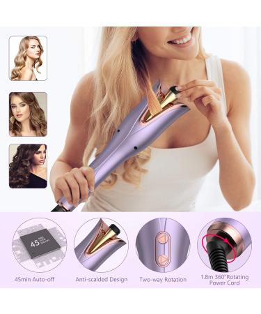 Automatic Hair Curler - Upgrade 1 Larger Curling Iron | Dual-Voltage Adjustable Temps Beach Waves Anti-Scald Fast Heating - Buy Online on GoSupps.com