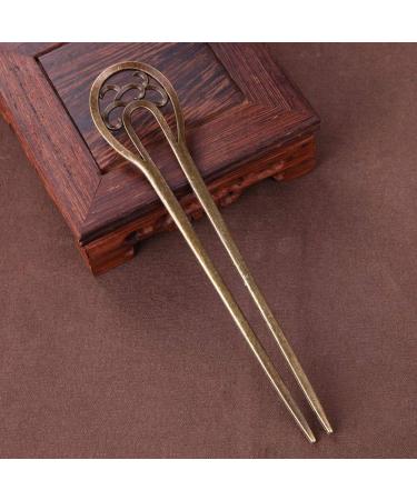 Lurrose 2-Piece Vintage Decorative Hair Forks - Hollow Metal Hair Sticks for Women | International Shipping Available - Buy Online on GoSupps.com