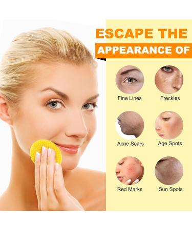 40 PCS Turmeric Kojic Acid Cleansing Pads | Exfoliating Dark Spot Treatment | Vitamin B5 & C Infused Facial Masks - Buy Online on GoSupps.com