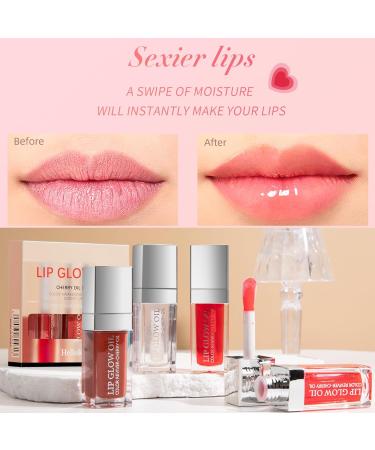 3 Color Plumping Lip Oil | 3-IN-1 Hydrating Gloss & Tinted Balm | Long Lasting Moisturizing Shine | International Shipping Available - Buy Online on GoSupps.com