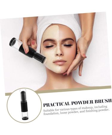 minkissy Refillable Powder Brush for Loose Powder Concealer Brush Bottle Foundation Brush with Cover Powder Cosmetics Brush Powder Puff Tools Travel Contour Brush Plastic Flat Top - Buy Online on GoSupps.com