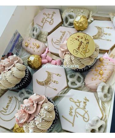 6 Pcs Gold Umrah Mubarak Cupcake Discs Acrylic Reusable Umrah Mubarak Cupcake Toppers Umrah Cake Toppers Umrah Cake Decoration. - Buy Online on GoSupps.com