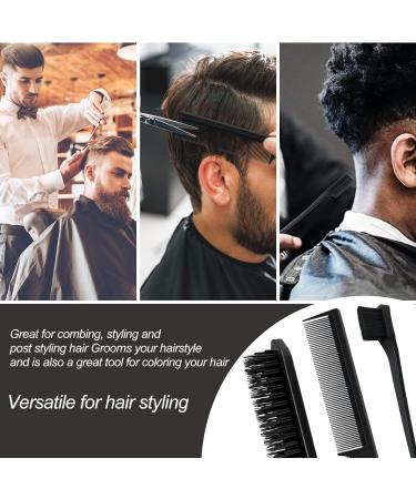 Sularpek 3-Piece Sleek Bun Brush Set - Double Edge Teasing Hairbrush & Rat Tail Comb for Hairdressers Women & Kids - Perfect for Black Hair Care - Buy Online on GoSupps.com