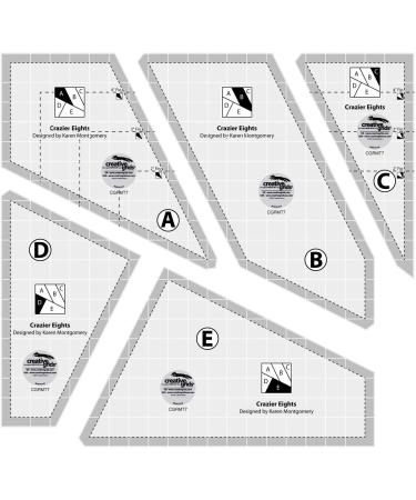 Crazier Eights Bundle: Quilting Ruler Template & Playbook by Karen Montgomery - Buy Online on GoSupps.com