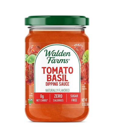Walden Farms Tomato Basil Marinara Sauce 2 Pack - Fresh Herbs & Spices for Bread, Cheese Sticks, Pasta & Chicken Parmigiana - Sweet Flavor, Smooth Texture - 12 oz Jars - Buy Online on GoSupps.com