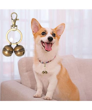 Copper Bells for Dog Collars with Snap Clips - Pure Copper, Clear Sound, No Rust - Ideal for Dogs/Cats - Save Birds and Wildlife - Buy Online on GoSupps.com