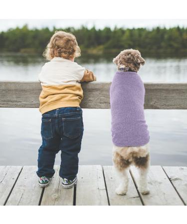 Shop Hjumarayan Dog Sweater for Medium-Sized Dogs | Washable Striped Fleece Shirt for Corgis & Dachshunds - Purple M - Buy Online on GoSupps.com
