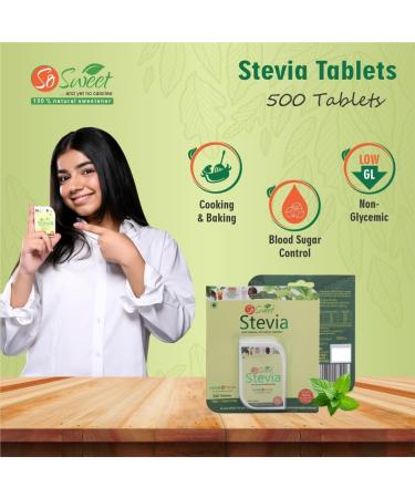 YANG Stevia 500 Tablet Dispenser 100% Natural Sweetener - Sugarfree - Buy Online on GoSupps.com