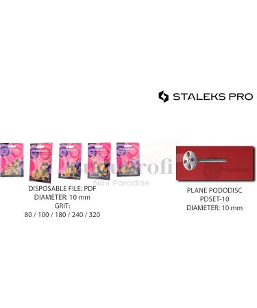 STALEKS Pro Pedicure Discs XS 10 mm PDF-10 50 Pieces (Abrasive 320) - Buy Online on GoSupps.com