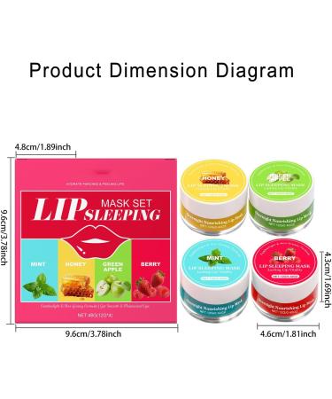  DALE YOU Set of 4 Lip Balms with Brush Honey Lip Balm and Moisturizing Night Mask Non-Stick For Daily Care Travel or Pre-Makeup (#1 88g) - Buy Online on GoSupps.com
