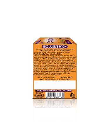 Skin Moisturizing Sandal & Turmeric Soap - Anti-Aging Nourishing Soft & Smooth Skin | Pack of 8 125g | All Skin Types | International Shipping - Buy Online on GoSupps.com