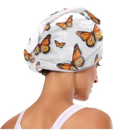 Brown Flowers Hair Towel 2 Pack | Super Absorbent Quick Drying Hair Turbans for Women & Girls | Stylish & Functional Hair Care Accessories - Buy Online on GoSupps.com