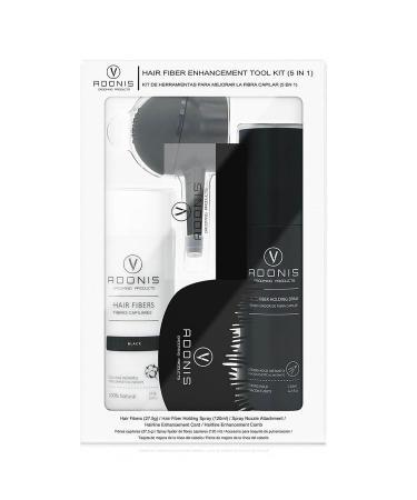 Buy COMPLETE SET 5-in-1 ADONIS Hair Fiber Kit - All Natural Keratin Hair Fibers for Thinning Hair | Fast International Shipping - Buy Online on GoSupps.com
