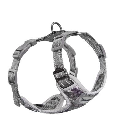 Thinkpet no-pull dog harness leash set breathable chest harness for small medium large dogs adjustable soft running harness safe control padded reflective safety harness 2xs (1 Pack) gray