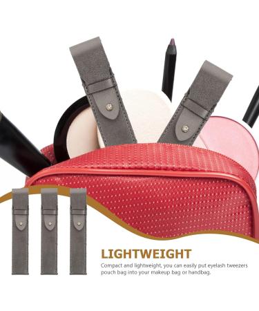 Beaupretty Eyelash Tweezers Set - 3 Precision Lash Extension Tweezers with Travel Pouch | Gray | Ideal for Home & On-the-Go - Buy Online on GoSupps.com