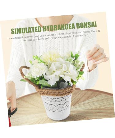 Zerodeko Potted Hydrangea Blue Faux Flowers Ceramic Decor Green Home Decor Spring Decorations for Home Fake Flower Adornment Outdoor Decoration Faux Hydrangea White Props Plastic Artificial White 17x17x19cm - Buy Online on GoSupps.com