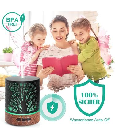 Essential Oil Aroma Diffuser 300ml - 8 Set Fragrance Room Humidifier & LED Light for Bedroom & Office | TY-500 - Buy Online on GoSupps.com