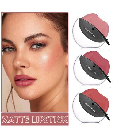 NVLEPTAP 3 Colors Matte Lipstick Set - High Pigmented & Long Lasting Lip Gloss for Women - Non-stick Cup Velvet Lipstick - Set A - Buy Online on GoSupps.com