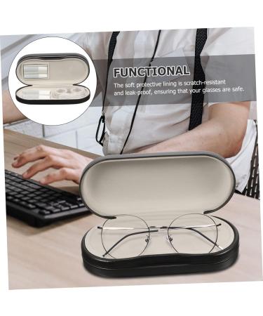 Solustrie Double-Layer Glasses Case - Travel Eyewear Storage for Contact Lenses & Glasses | Large Decorative Lensetui - Buy Online on GoSupps.com