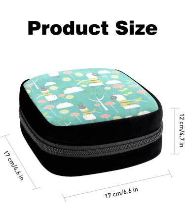 GIAPB Period Bag - Sanitary Napkin Storage & Makeup Pouch Alpaca Blue Color - Buy Online on GoSupps.com