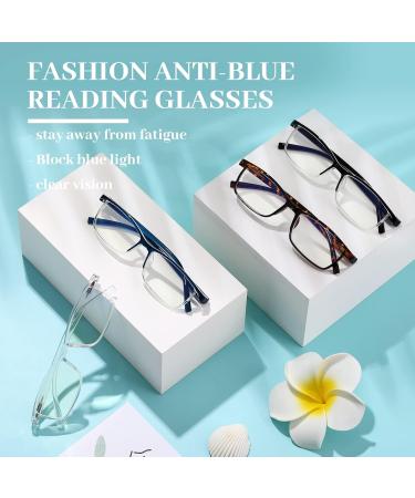 LUFF 4Pcs Anti-Blue Ray Reading Glasses - Portable Ultralight 0.0X Multicolor Readers for Comfort & Style - Buy Online on GoSupps.com