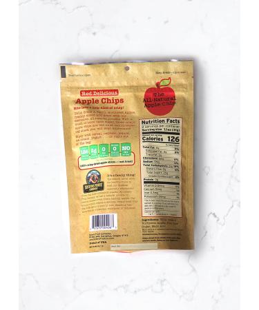 Sisters Fruit Company Apple Chips - All Natural, Gluten-Free, Fat-Free - 6 x 2.25 oz. Bags (Red Delicious) - Buy Online on GoSupps.com